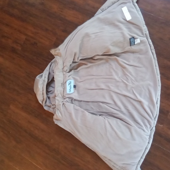 Whales Tail Cream Fleece Lined Hooded Puffer Cold Weather Coat Sz Large - Picture 7 of 10